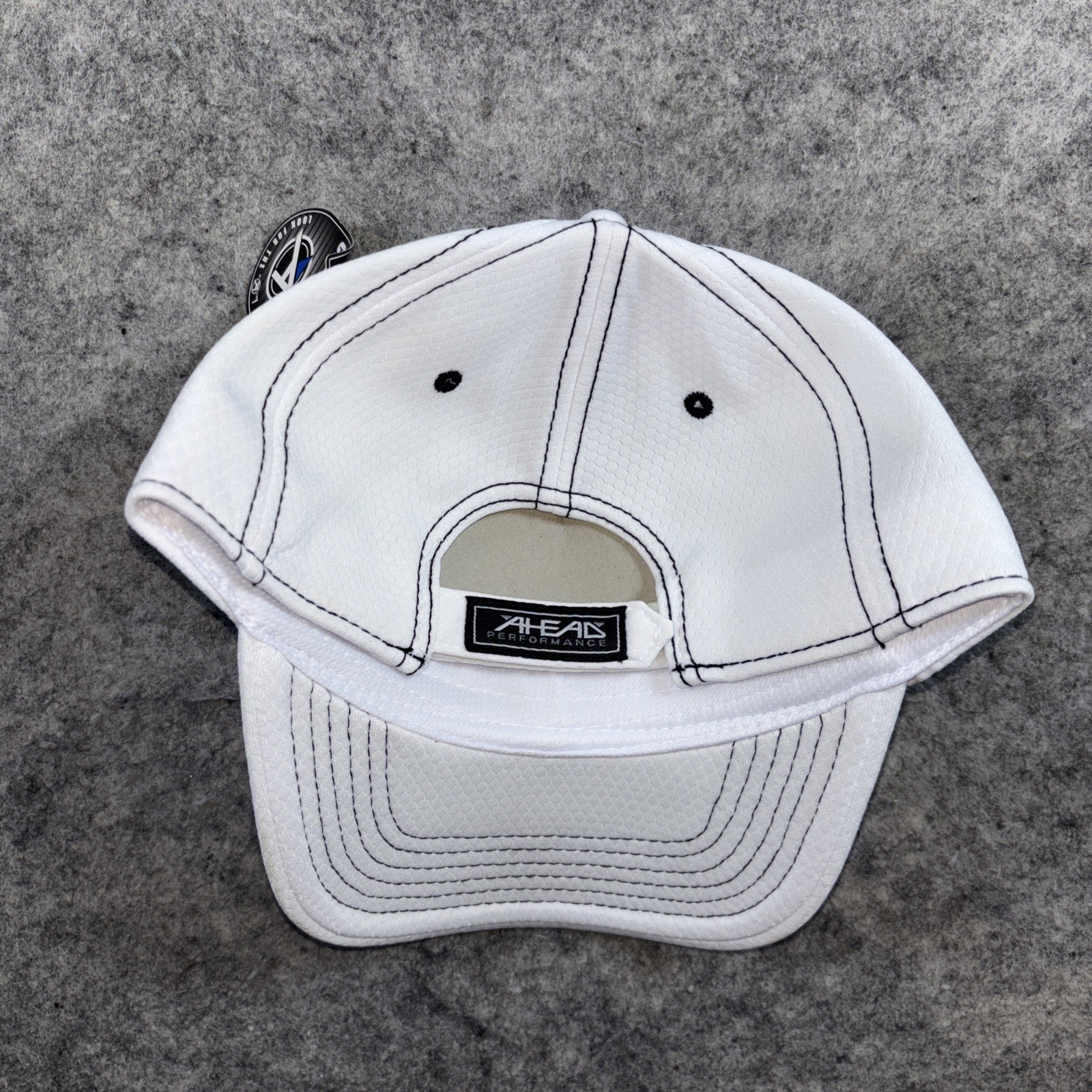 NWT Ahead Tech Presidents Cup White Hat PGA Golf Embroidered Logo Cap Adjustable