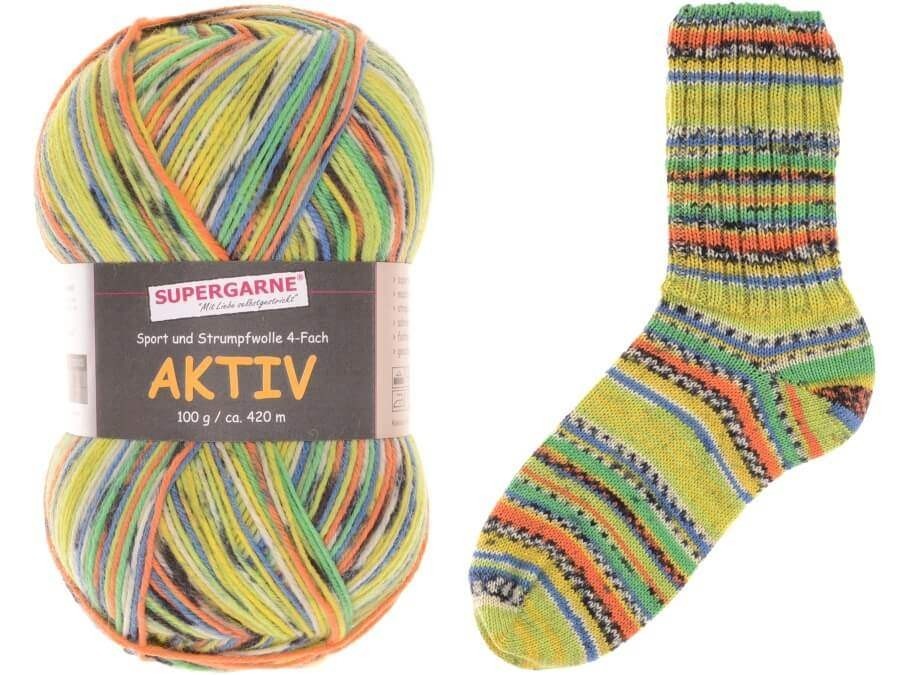 Supergarne Aktiv Sock yarn 4-ply superwash 100g/459yd #41105