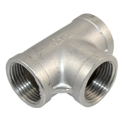 1" inch in NPT Tee T 3 way Female Threaded Pipe Fitting Stainless Steel SS 304