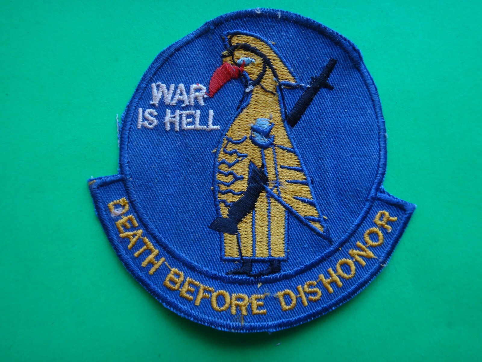 US Army WAR IS HELL DEATH BEFORE DISHONOR Patch From Vietnam War Era