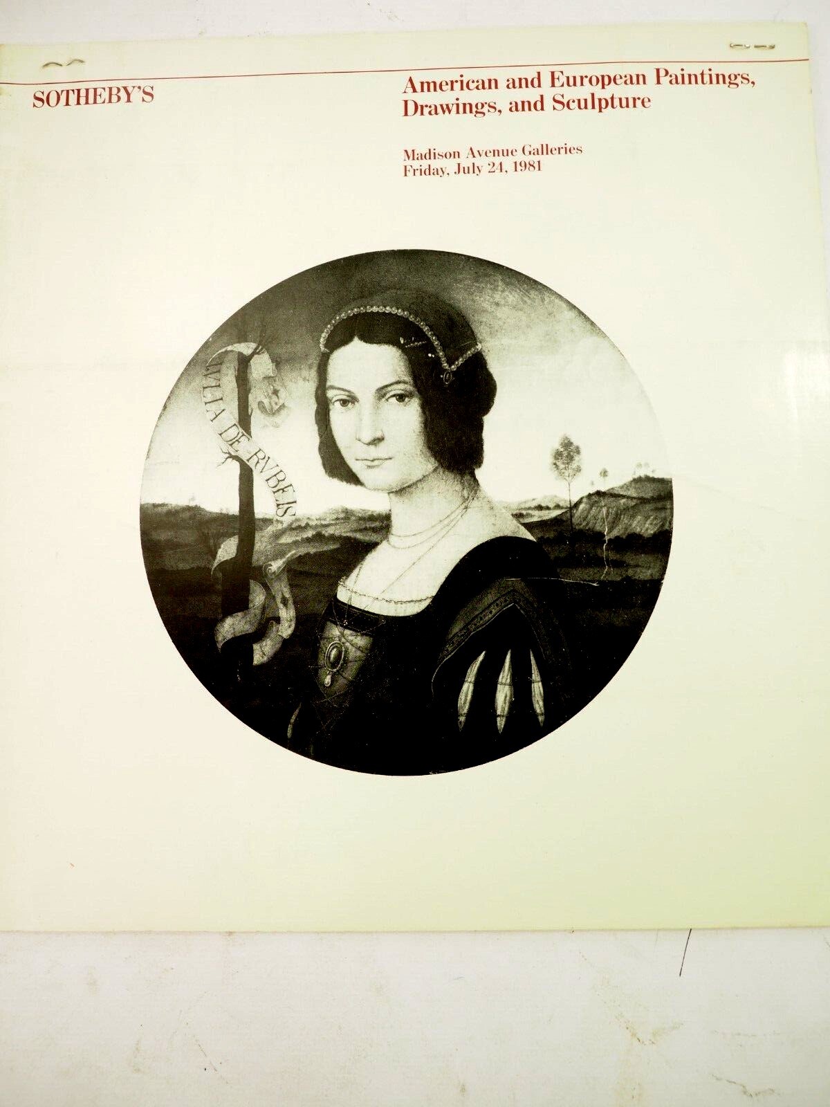Sotheby's American & European Paintings  Auction # 4672 July 1981 w Prices Real