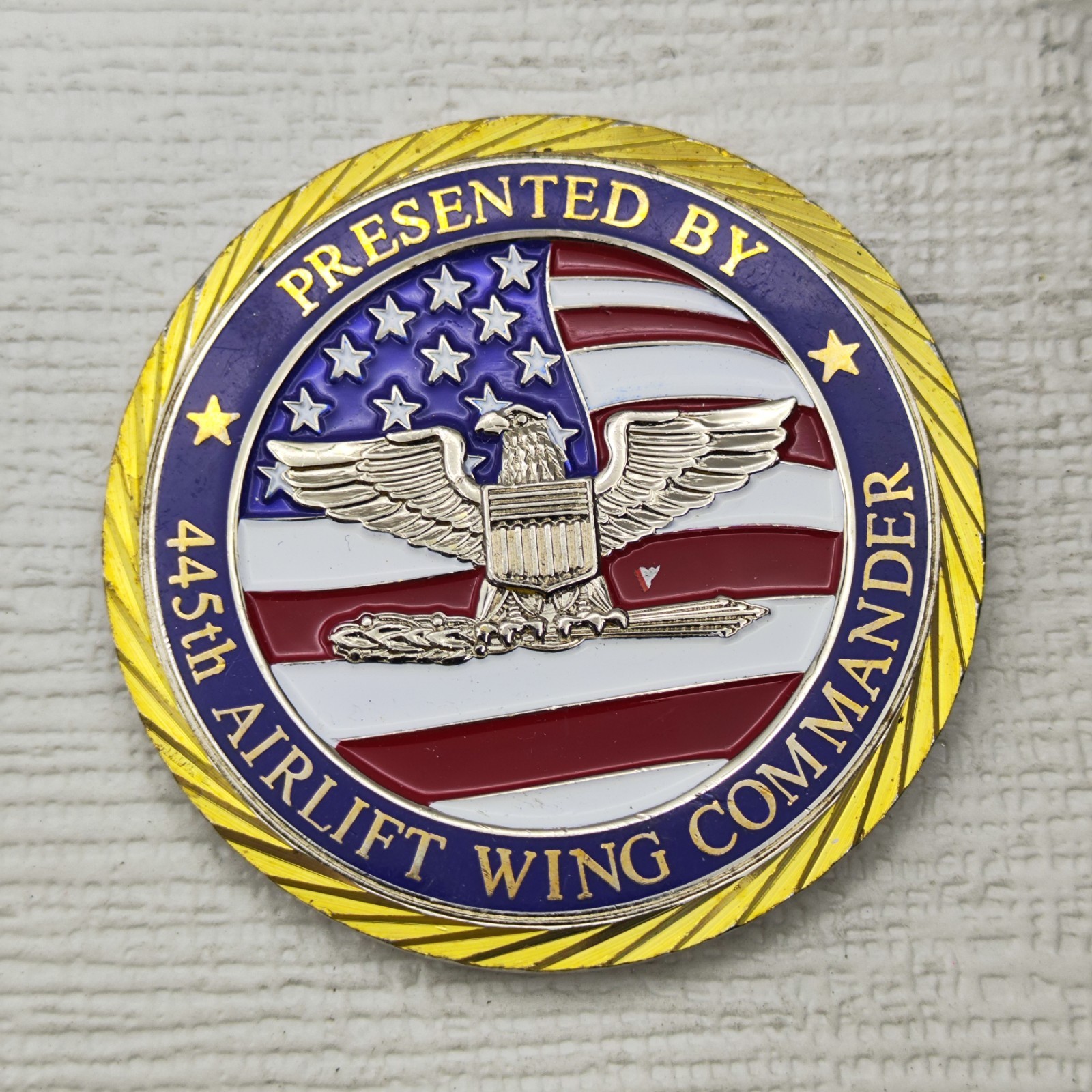 USAF 445th Airlift Wing Wright-Patterson AFB Challenge Coin