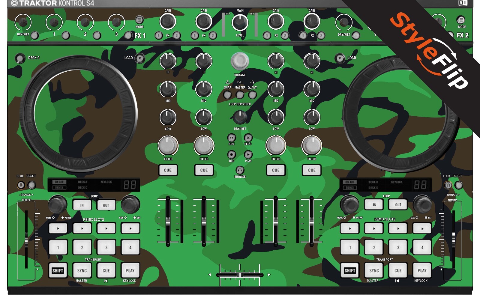 Native Instruments TK S4 MK2 | Green Camo | Protective Decal | StyleFlip Skins