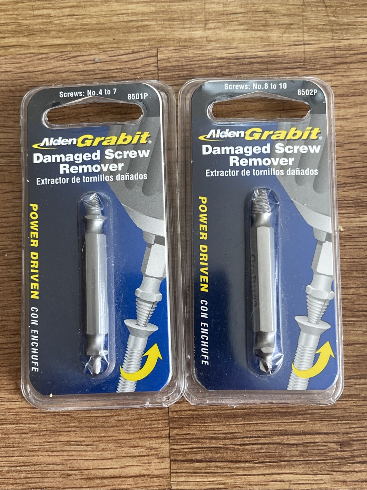 ALDEN Grabit 8501P # 4 To 7 & 8502P # 8 To 10 Steel Double Ended Screw Extractor