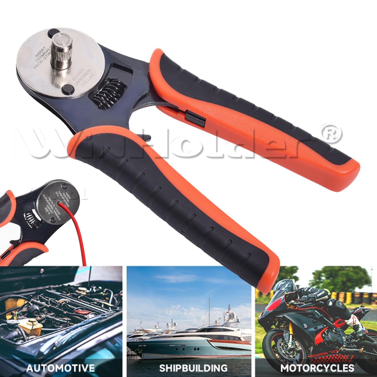 Deutsch Crimp Tool Closed Barrel Crimper 4 Way Indent for Deutsch Solid Contacts
