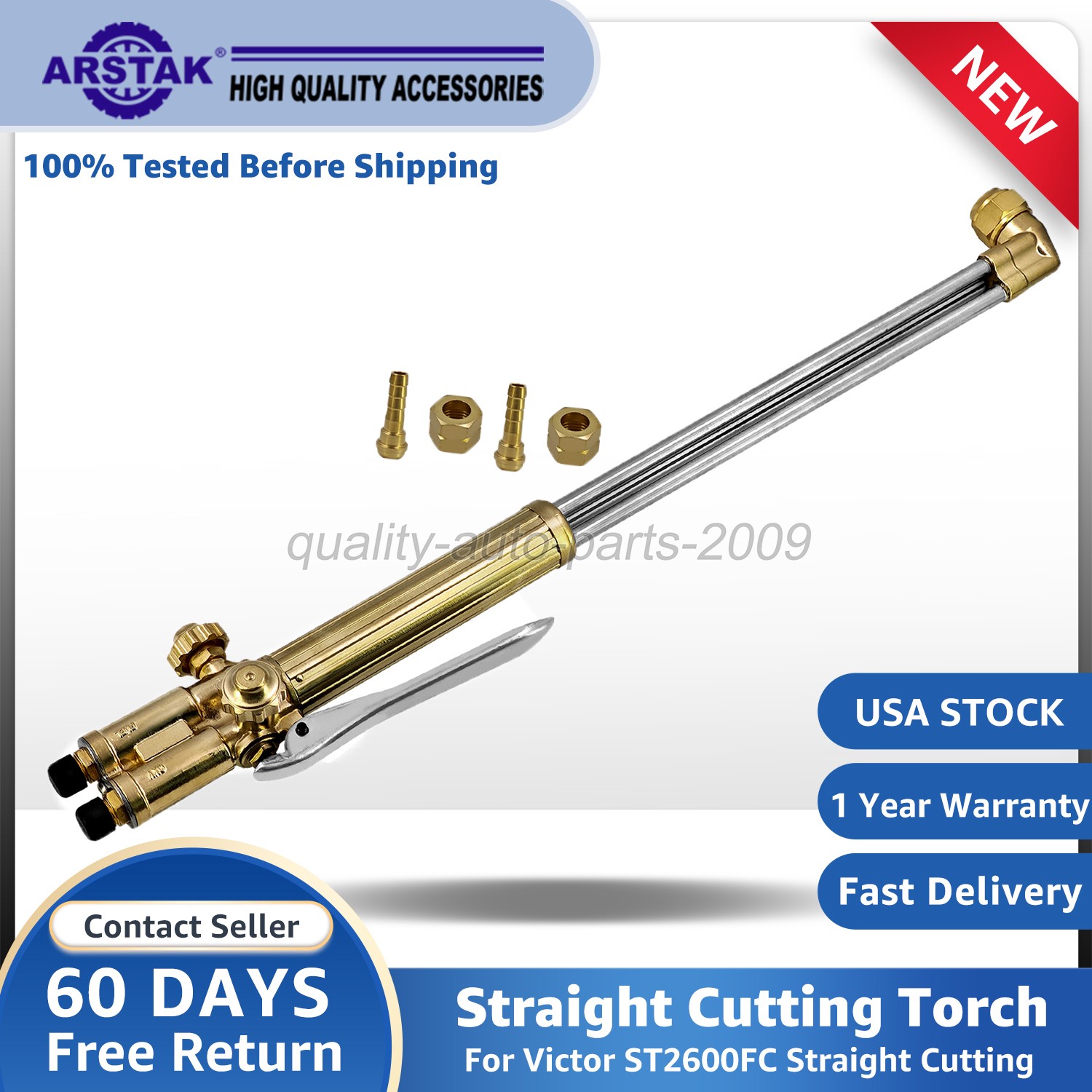 Straight Cutting Torch 21 Inch 90 Degree For Victor 0381-1480 ST2600FC NEW US