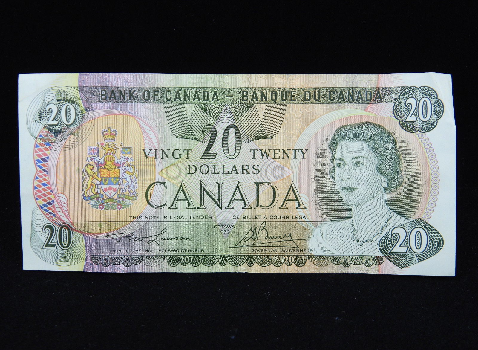 1979 $20 Bank of Canada Banknote 50303737122 Lawson Bouey EF Grade