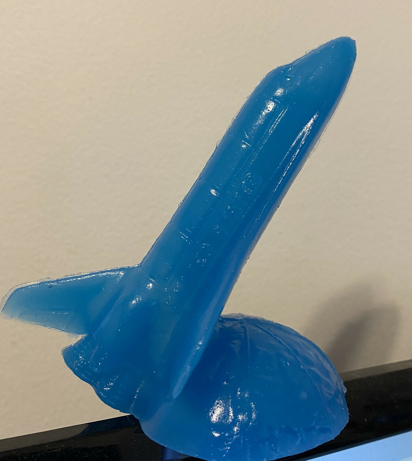 Mold-A-Rama UNITED STATES Space Shuttle AQUA BLUE souvenir Kennedy Space Center