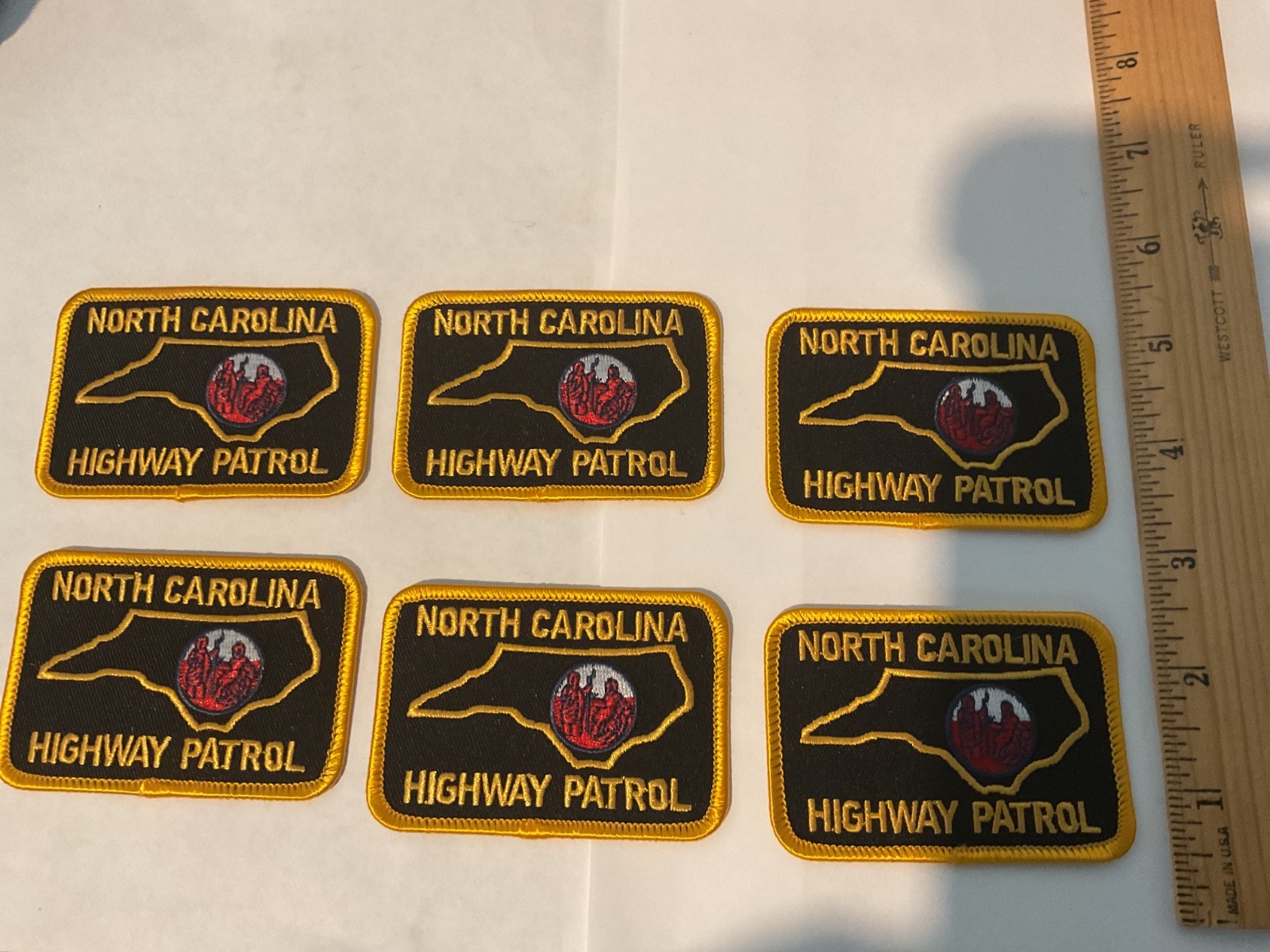 North Carolina Highway Patrol collectors Hat patch set 6  pieces all new