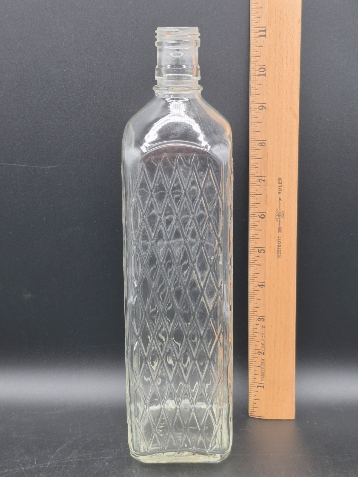 Vintage Embossed H&A Gilley Ltd. Gin Bottle, 11"