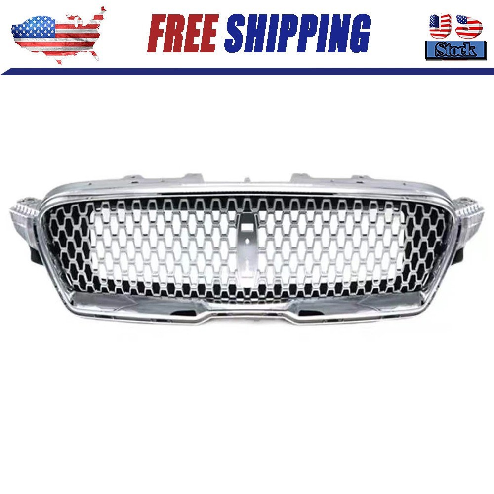 For Lincoln MKZ 2017 2018 2019 Front Upper Mesh Grill Bumper Vent Chrome Grille