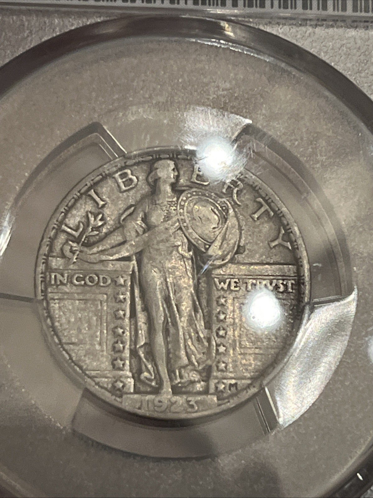 1923 standing Liberty quarter PCGS VF 30