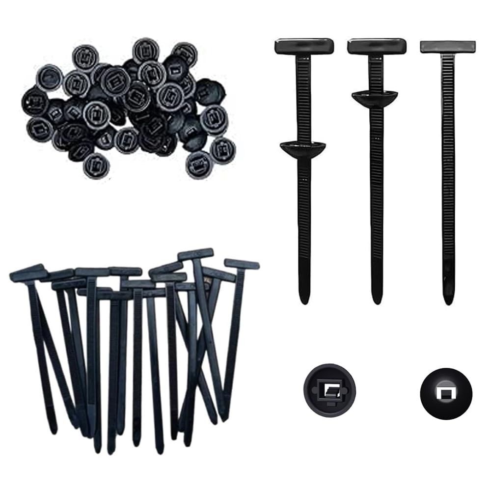 WerkaSi Car Cable Tie Buckle 60 Pack Nylon Universal 3.7 inches, Black