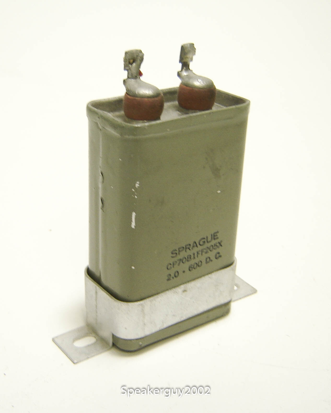 Sprague PIO Capacitor / 2 MFD 600 VDC / CP70B1FF205X -- KT
