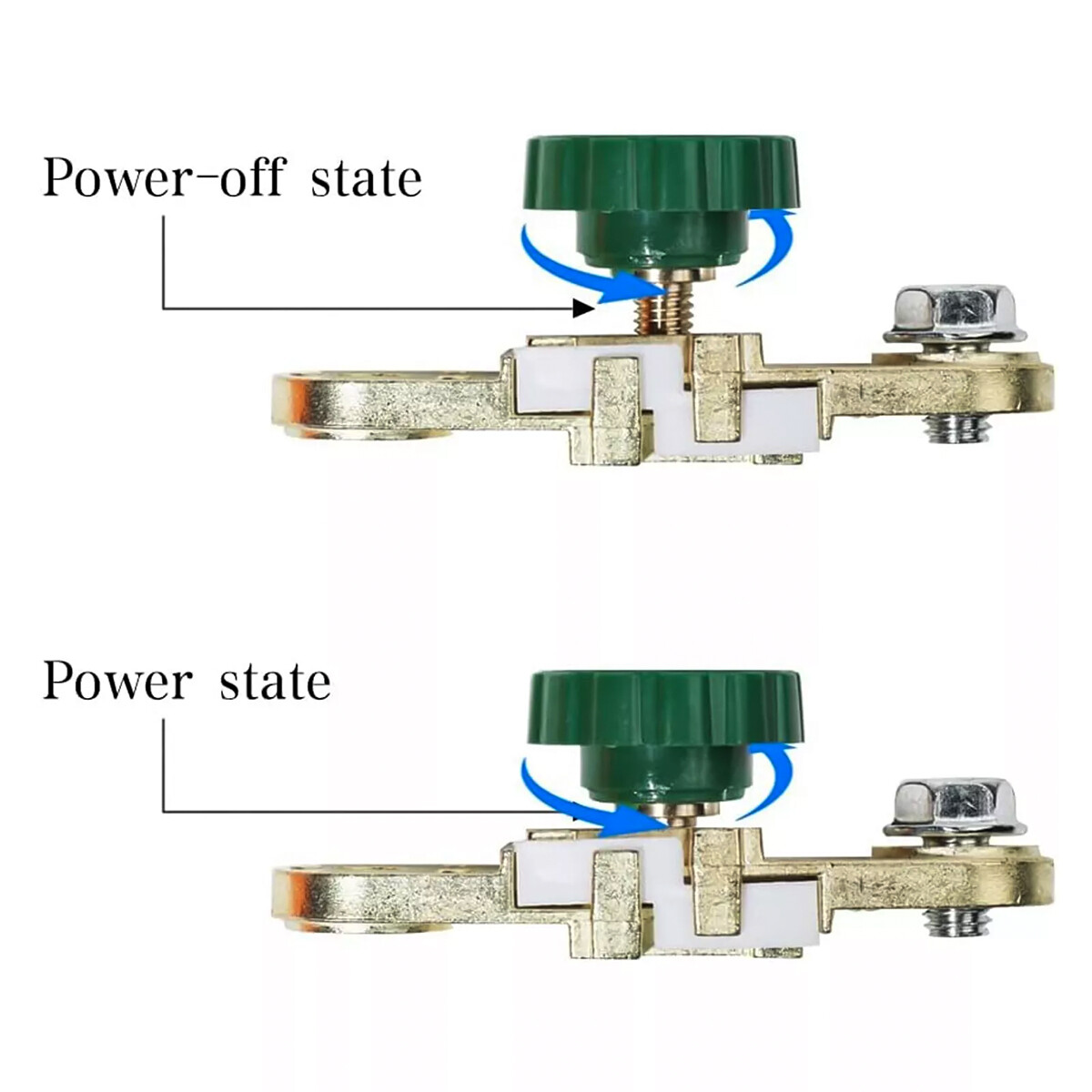2X Battery Link Terminal Quick Cut-off Disconnect Kill Shut Switch Side Post