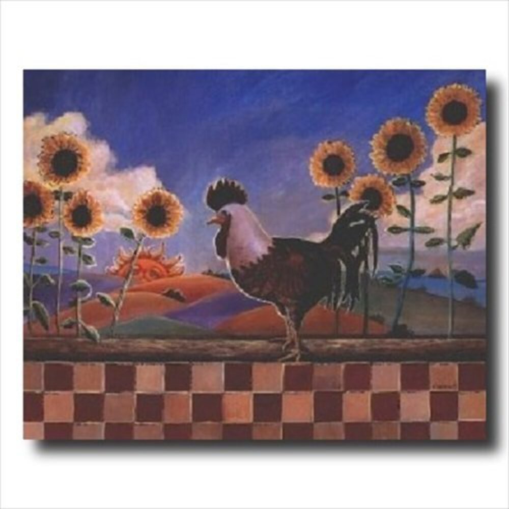 Country Sunflowers Chicken Hen Rooster Kitchen Wall Picture 16x20 Art Print