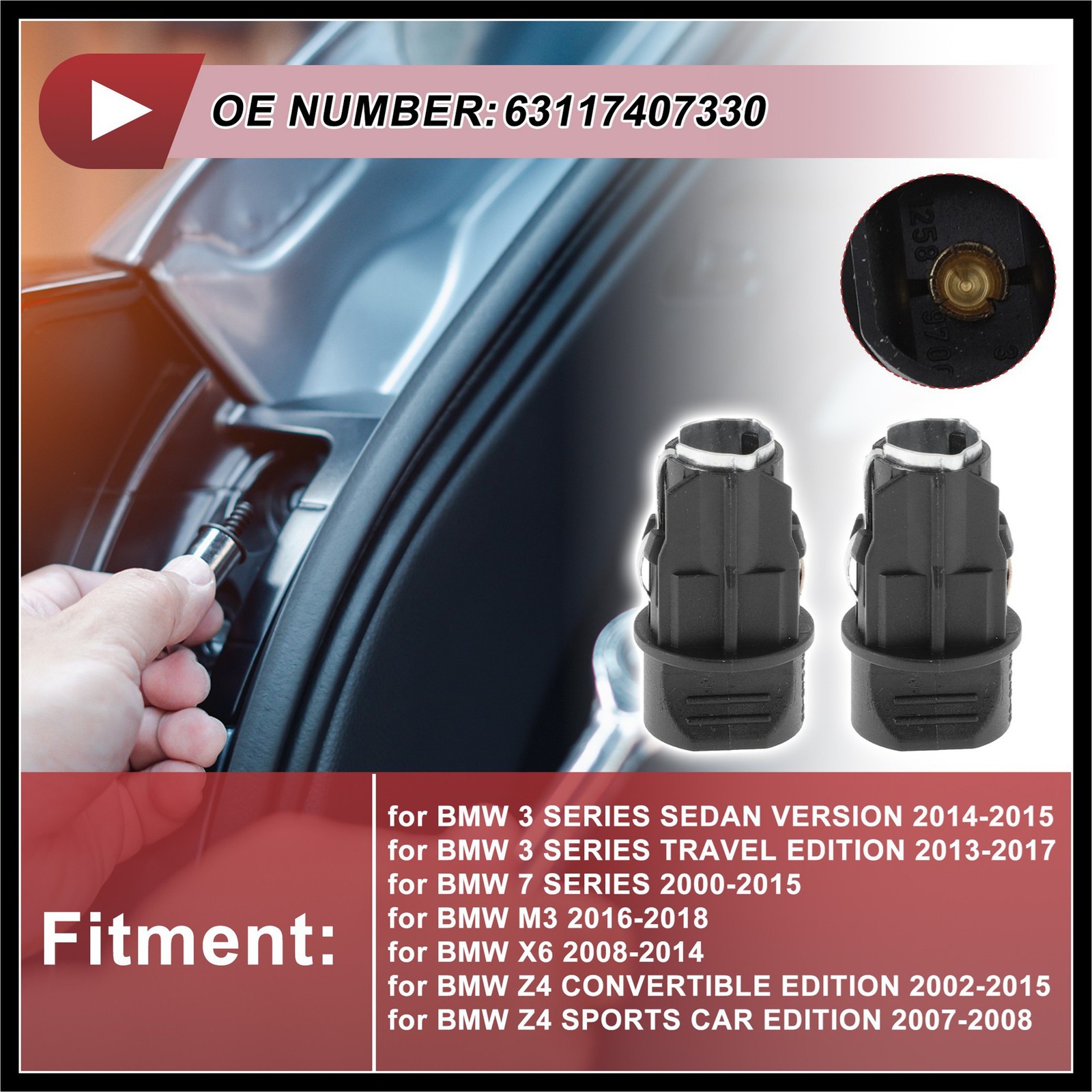 Tail Light Socket for BMW 3 SERIES SEDAN VERSION No.63117407330