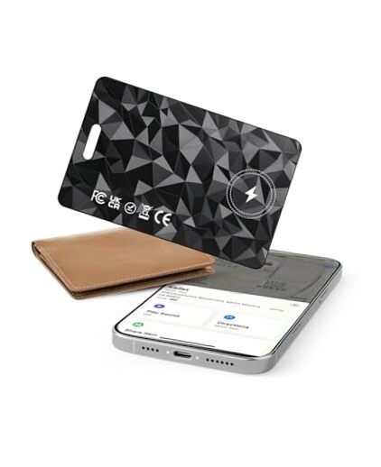 Diamond Wallet Tracker Card for Apple Find My (iOS Only) - Rechargeable - 1 Pack