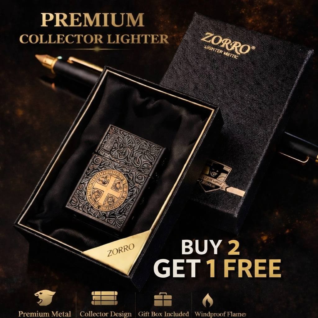 ZORRO Black Titanium Constantine Armor Windproof Kerosene Lighter Luxury Pro