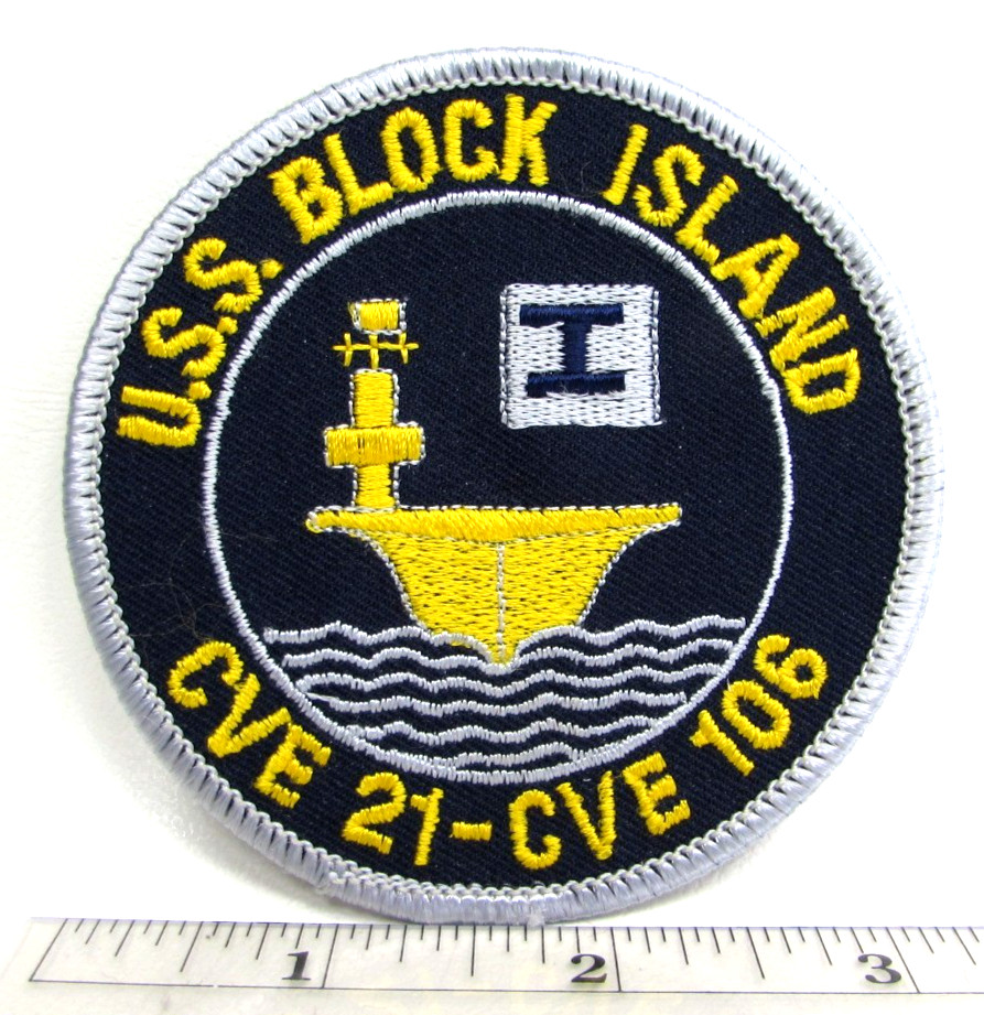 Vintage USS Block Island CVE 21 CVE 106 Jacket Patch United States US Navy USN A