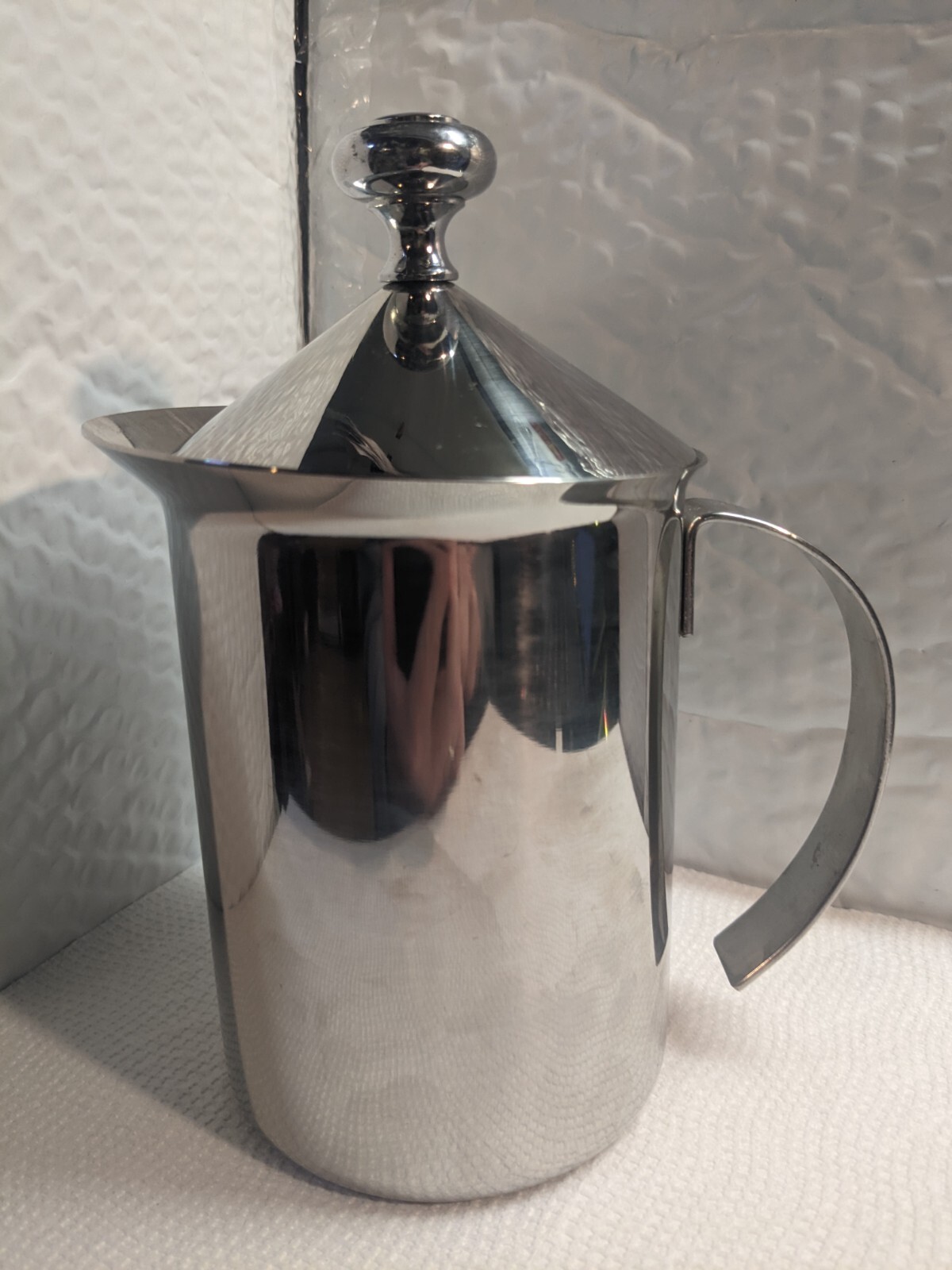 Milk Frother Manual Large Capacity Stainless Steel 32oz Quart