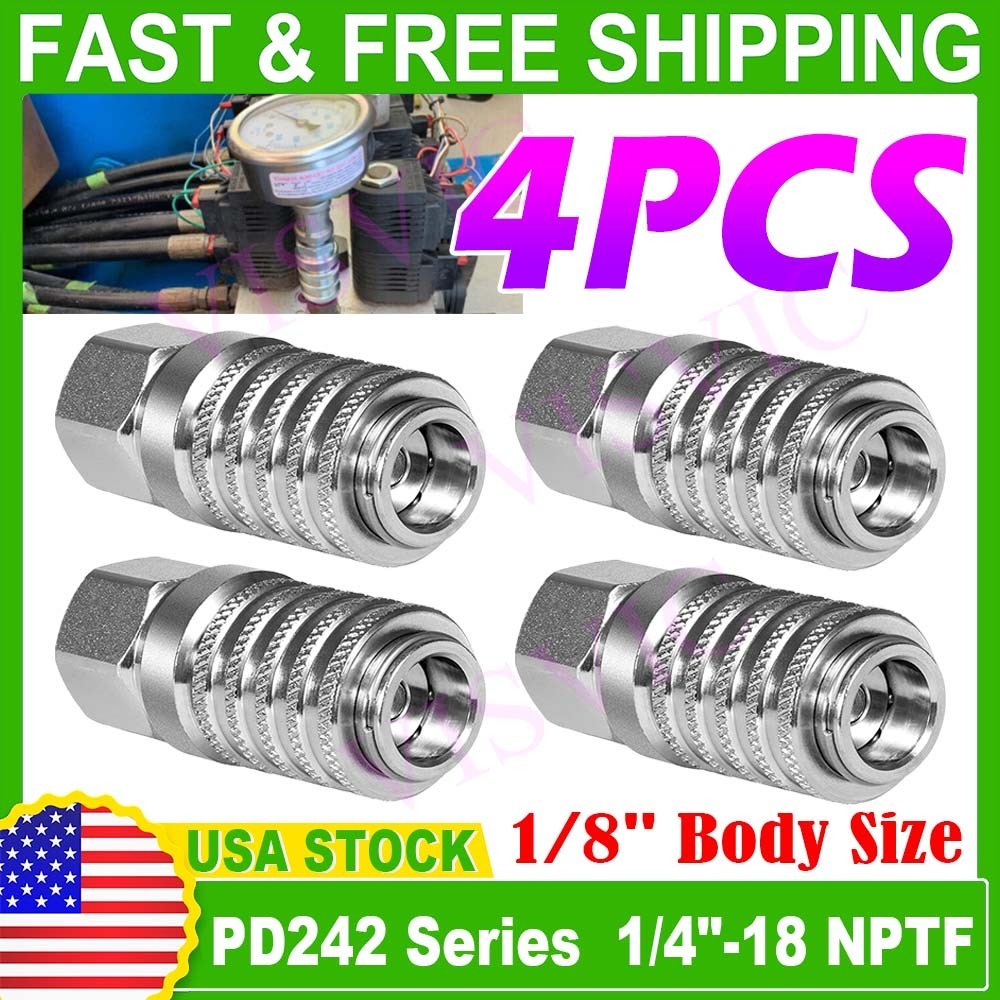 PD242 Series PD Steel Test Port ,Diagnostic Equipment Quick Coupler w/ Female 4x
