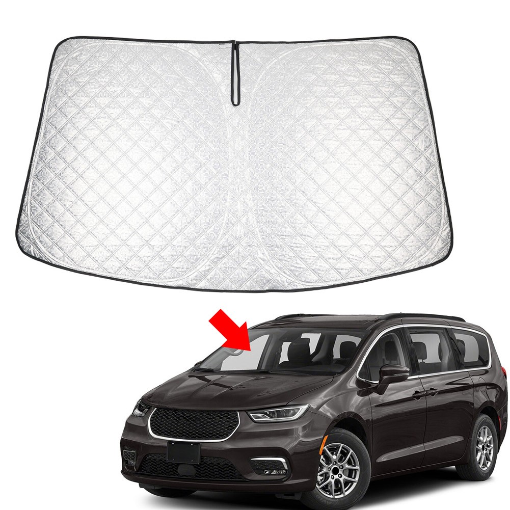 Car Foldable Windshield Sun Shade Visor For Chrysler Pacifica Minivan 2017-2025
