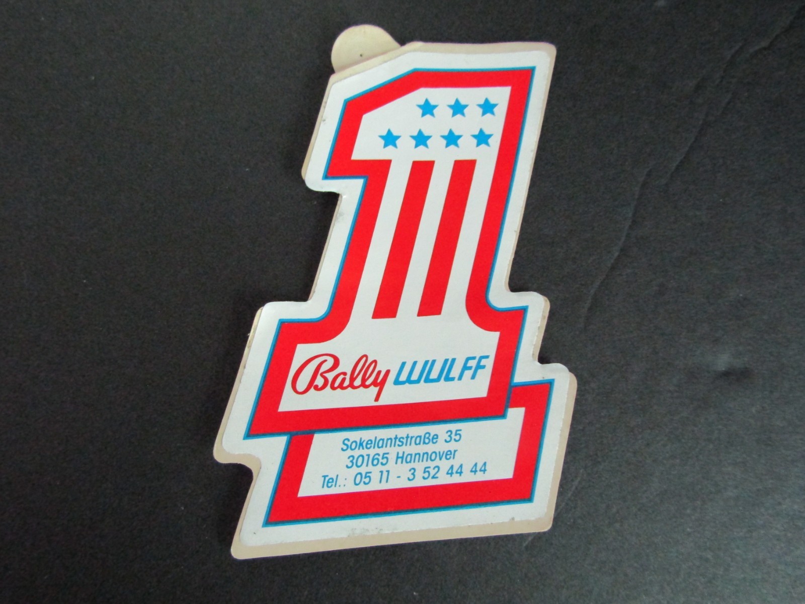 BALLY WULFF Hannover Germany #1 STICKER With Address & Phone Number