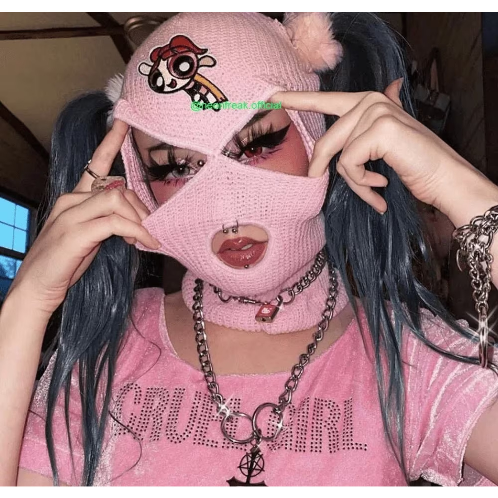 Powerpuff Girls Ski Mask Blossom Cartoon Anime Cute Rap Hat Polyester Women/Men