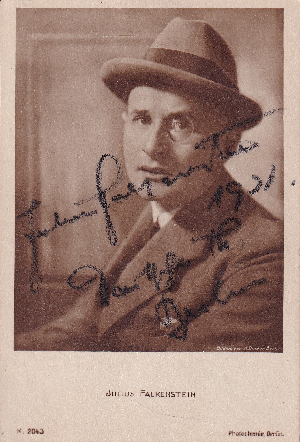 Julius Falkenstein, for example "Dr. Mabuse" - photochemistry K2043 - orig. s...
