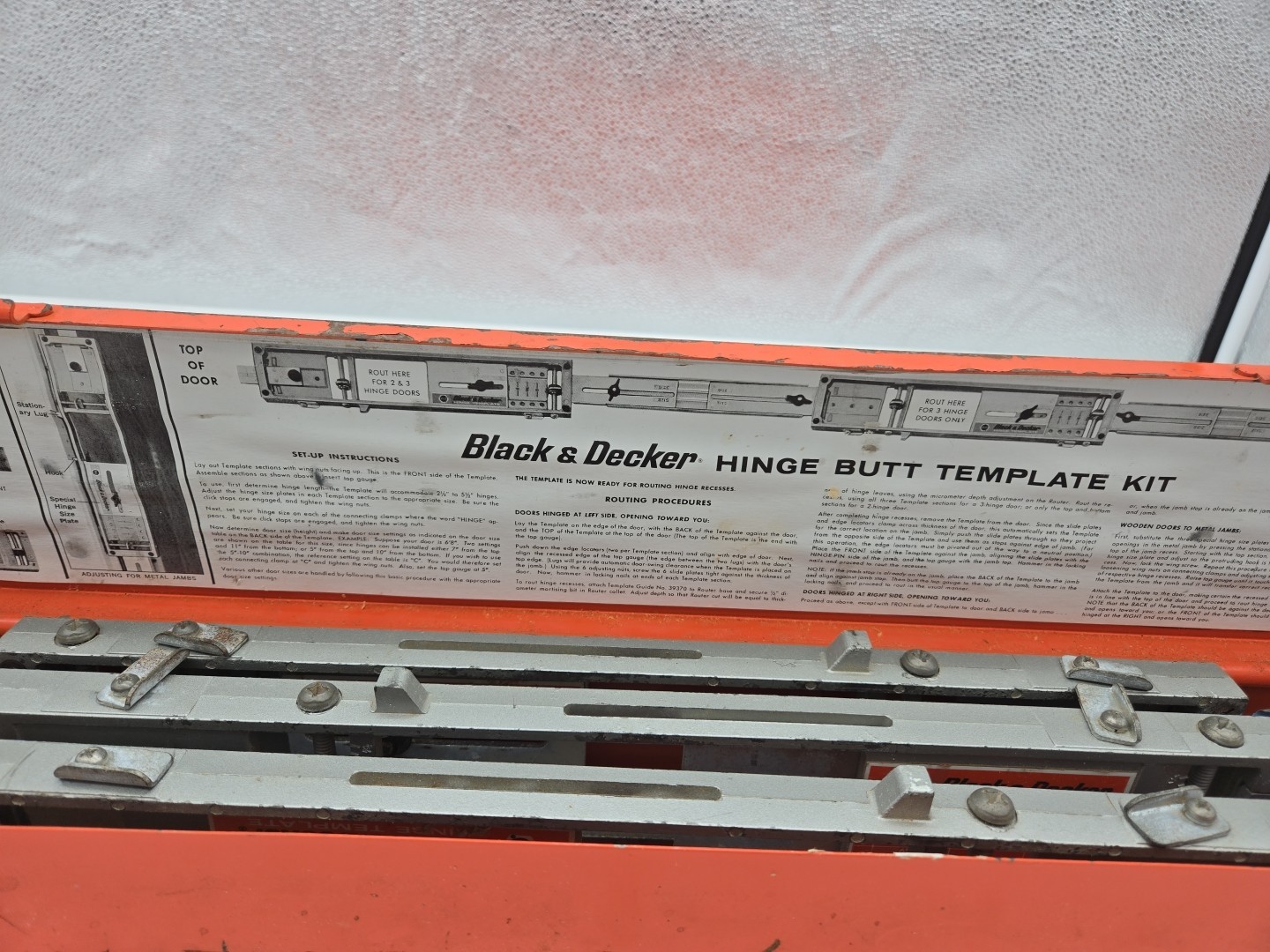 Black and Decker Hinge Butt Template Set. Doors, cabinets, Full sized set