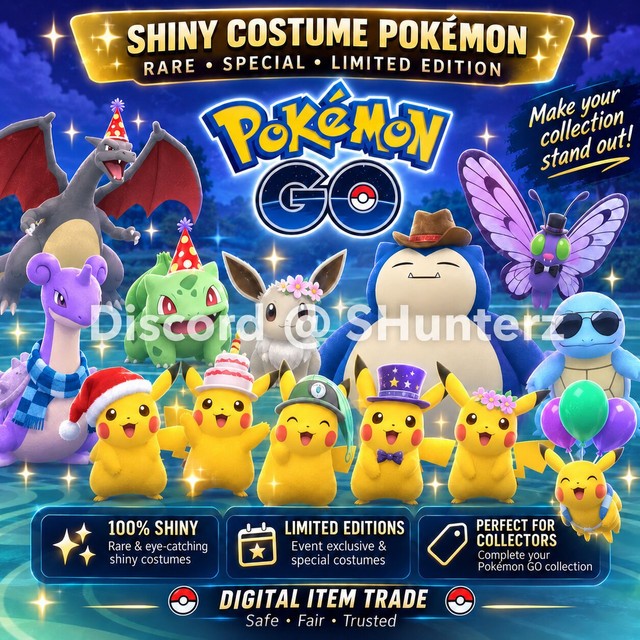 ✨ Pokémon GO Rare Shiny Costume Trades 🌟
