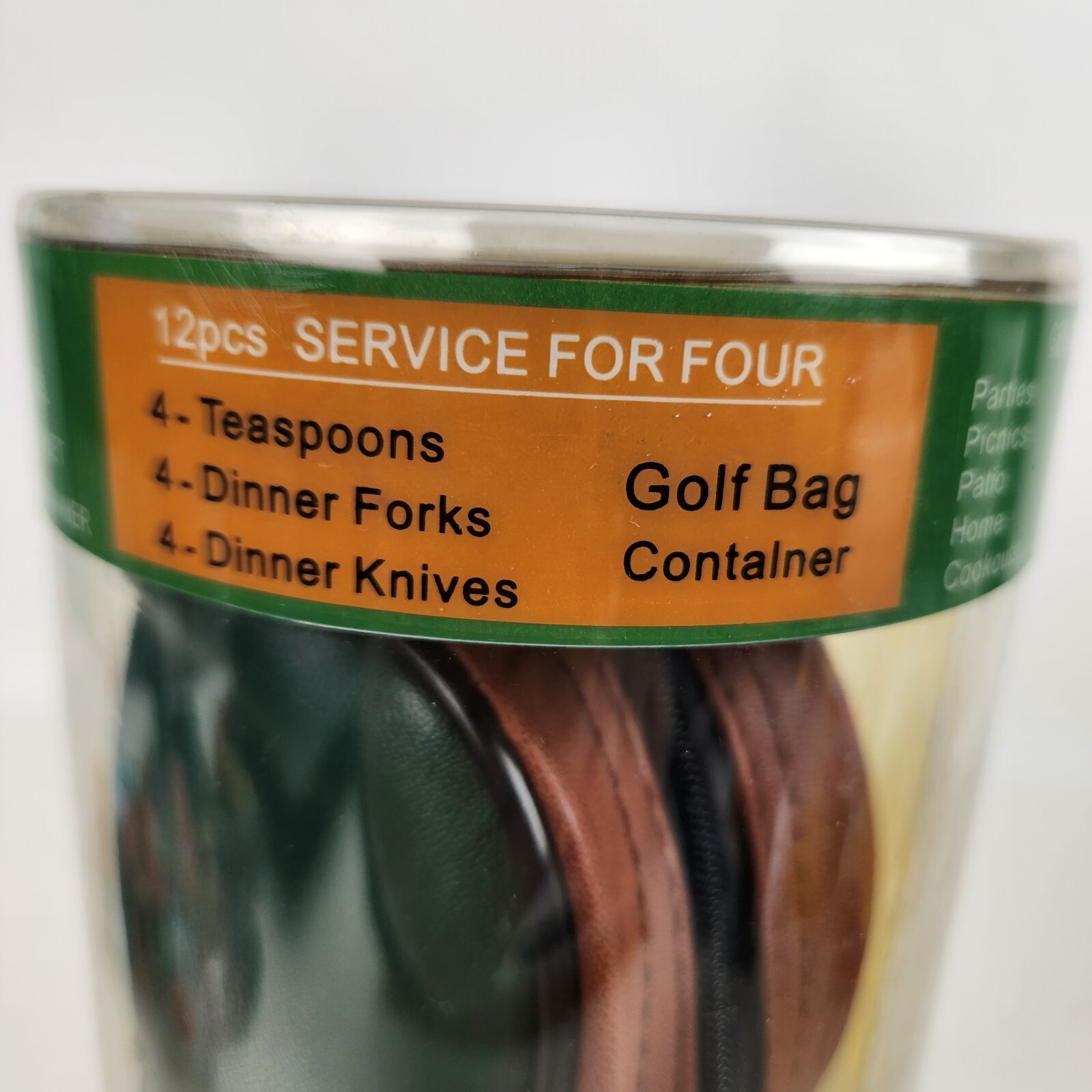 Sport Chef Golf Bag 12 Piece Flatware Set Green