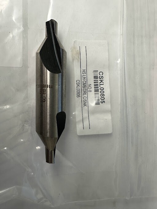 CSKL00805 #8 HIGHSPEED LH COMBINATION DRILL COUNTERSINK LOT OF 2