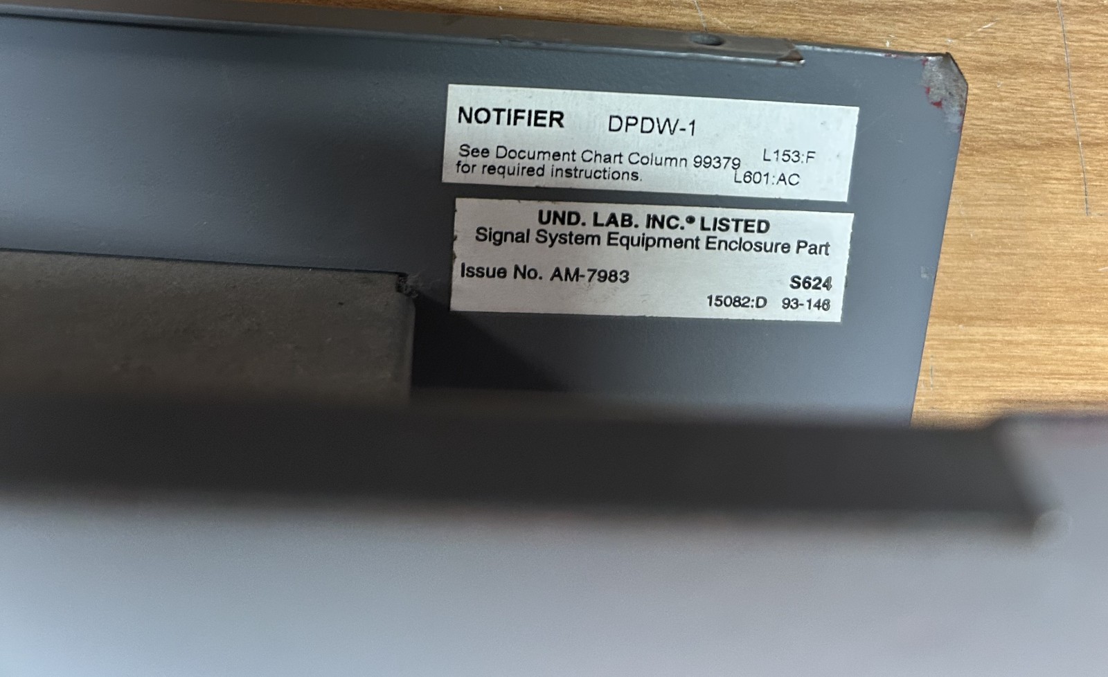 Notifier DPDW-1 Dress Panel and MP-1 Dress Panel