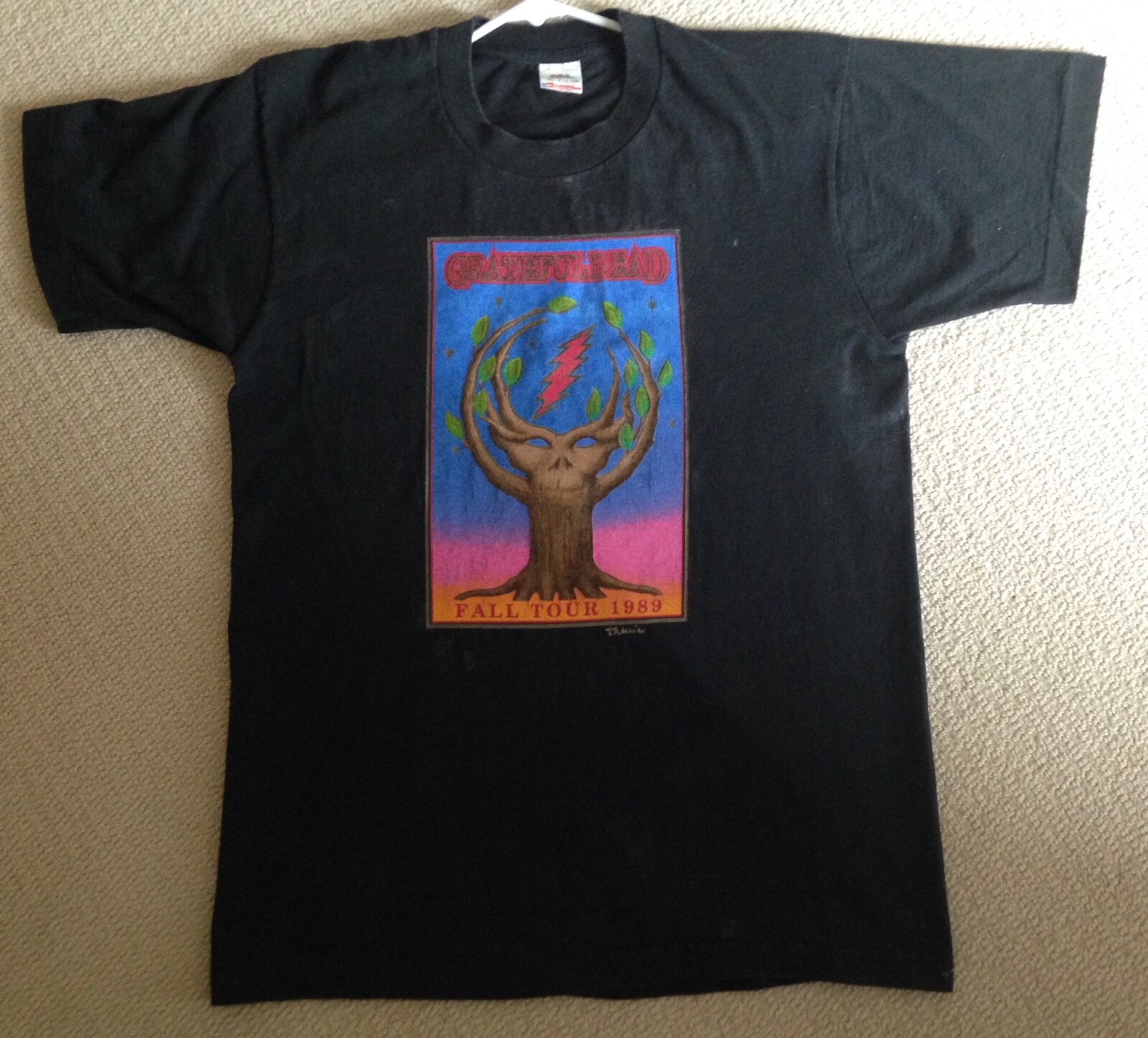 Grateful Dead 1989 FALL TOUR Vintage Shirt Warlocks Hampton Coliseum Miami RARE 