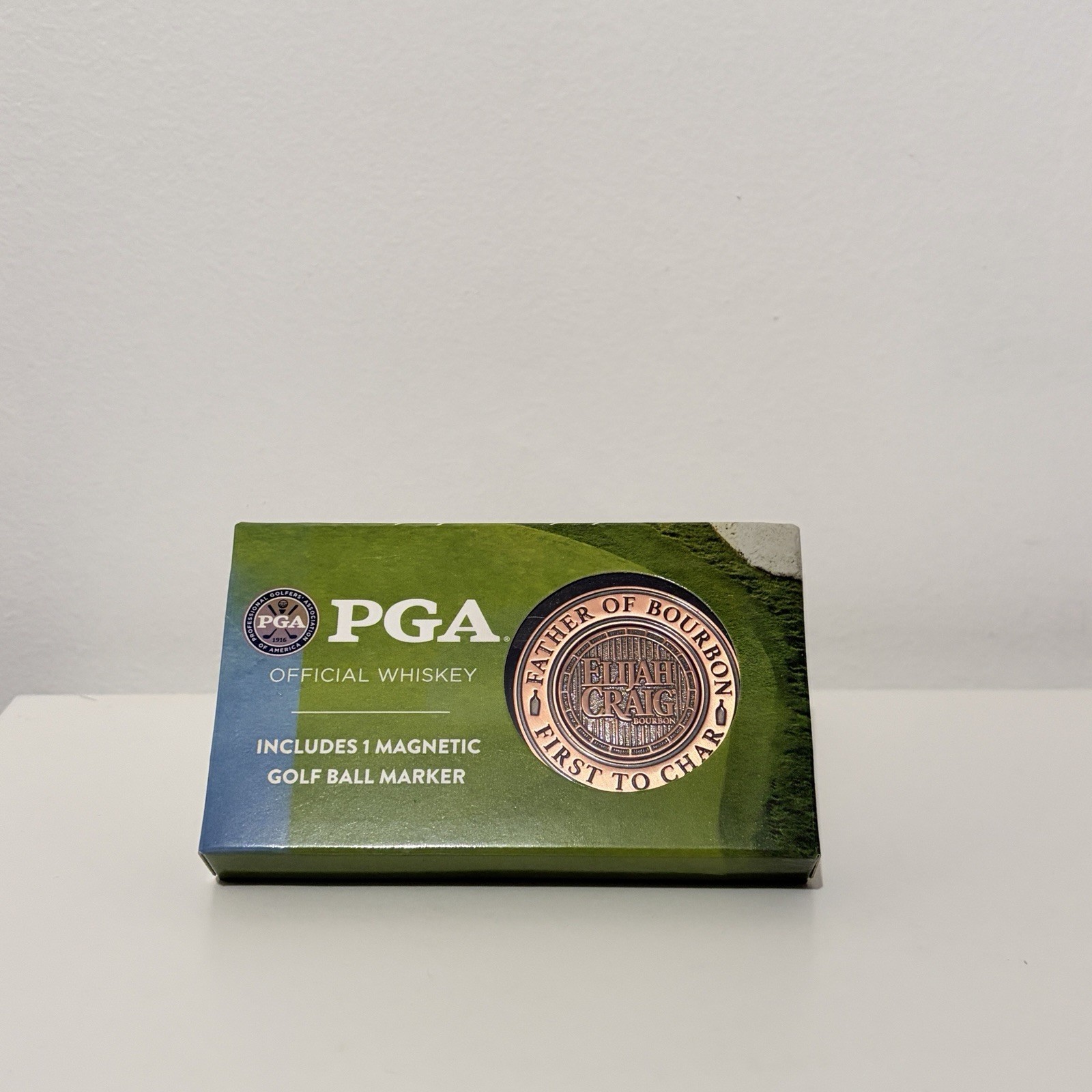 Elijah Craig Bourbon Golf Ball Marker Magnetic Coin PGA Metal - New in Box
