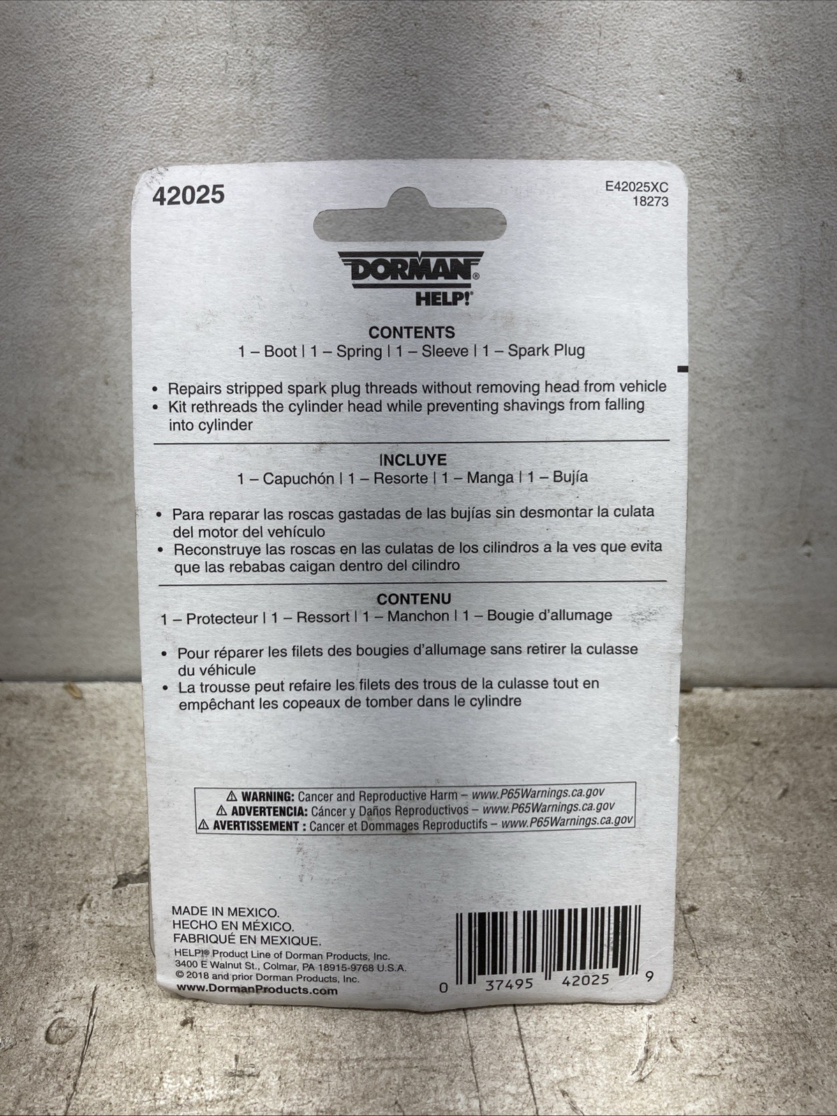 Dorman Spark Plug Thread Repair Kit 42025 (New Old Stock)
