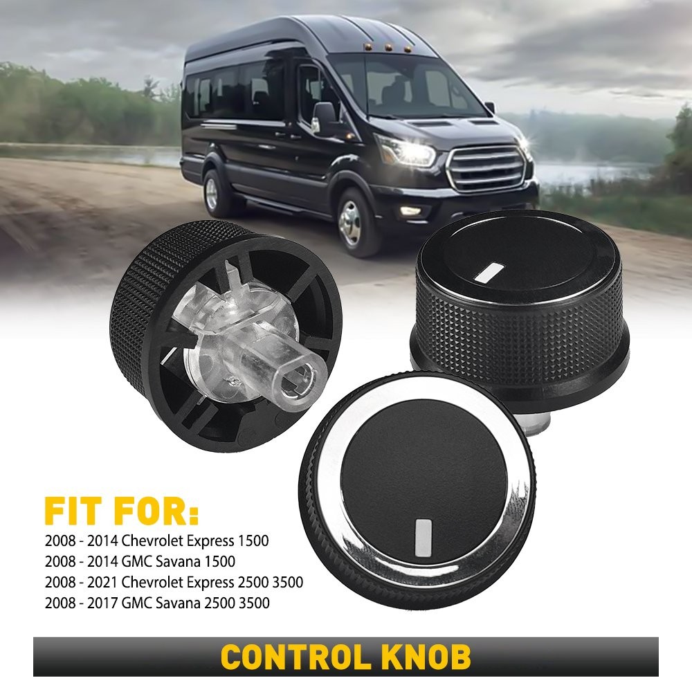 3PCS AC Climate Control Knob Button For 2008-2017 GMC Savana 1500 2500 3500 EOOK