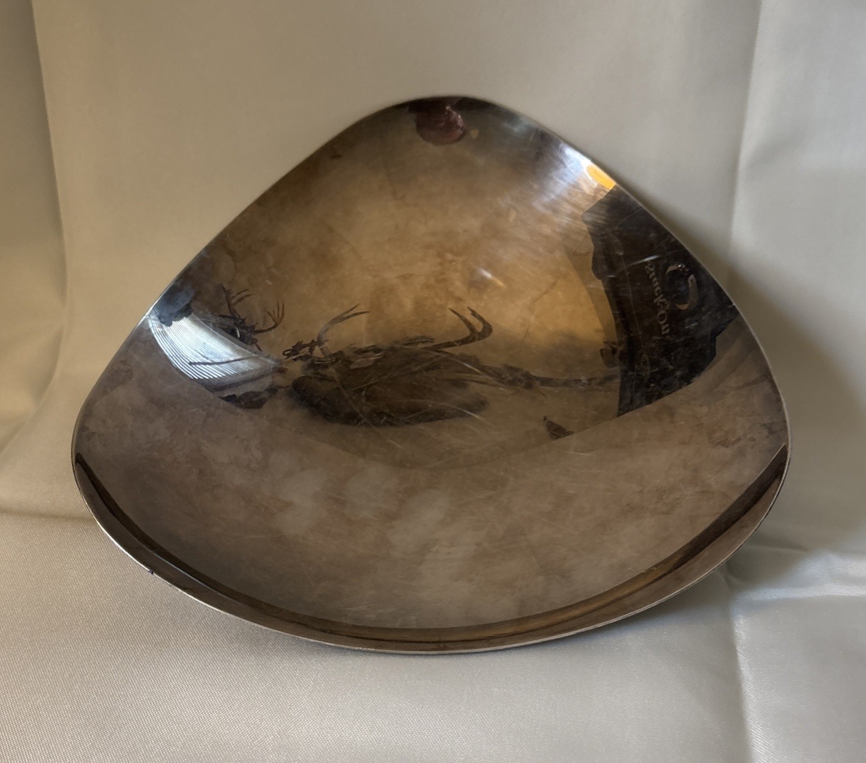 mid century modern silver plated dishes
