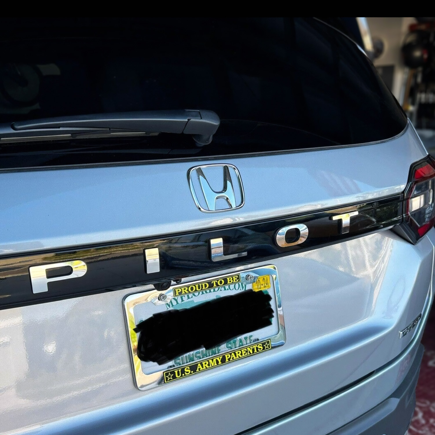 CHROME PILOT Letters PLASTIC Emblem Tailgate Rear Honda Pilot 2023 2024 2025
