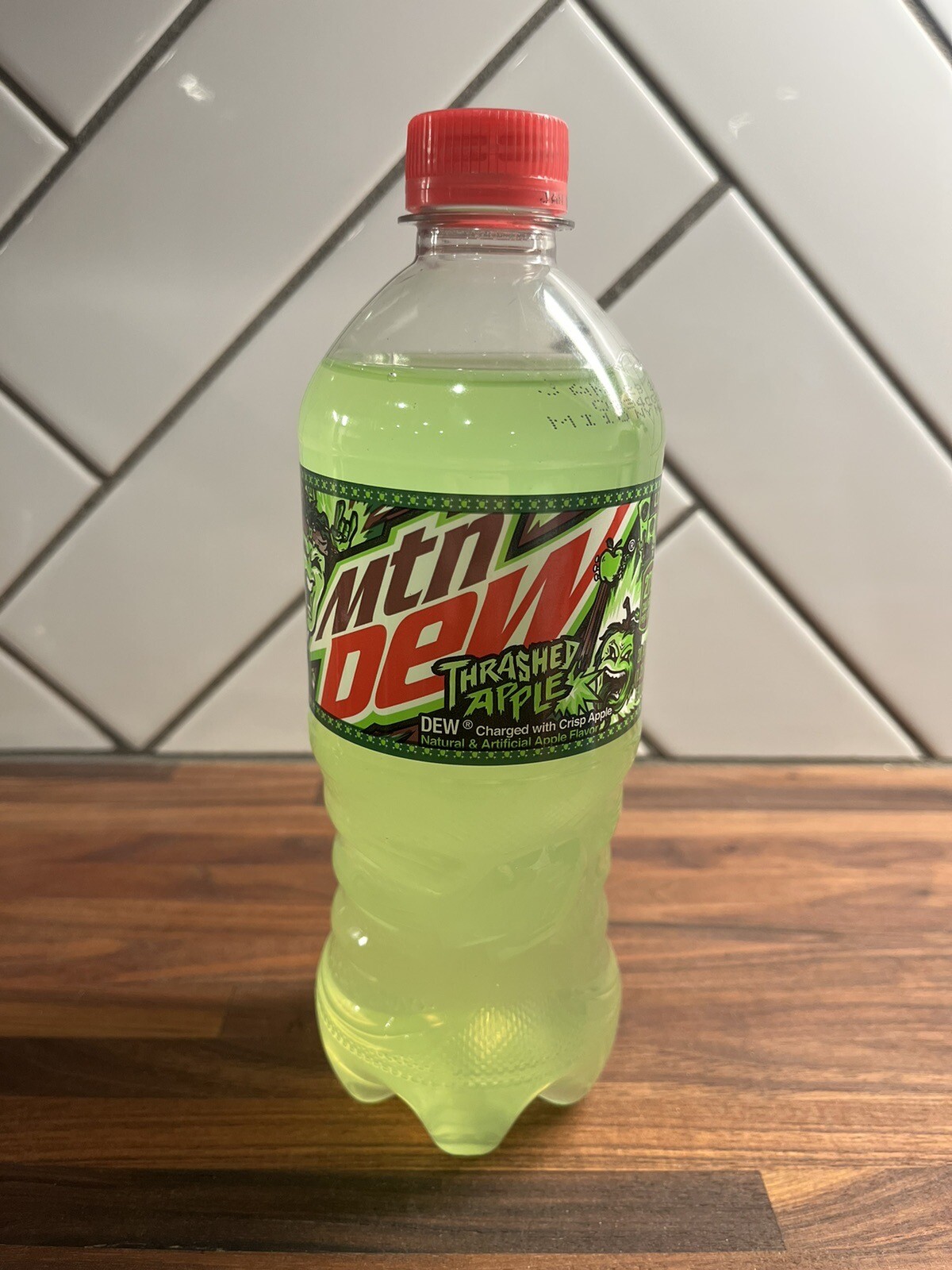 Mountain Dew Thrashed Apple 20 oz Bottle Green Apple Mtn Dew Kroger Exclusive