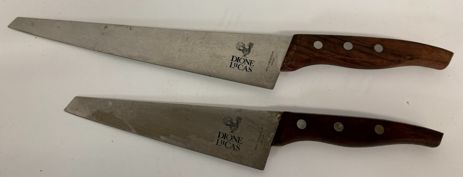 Set of 2 Vintage Dione Lucas Chef's Knives Made in Japan