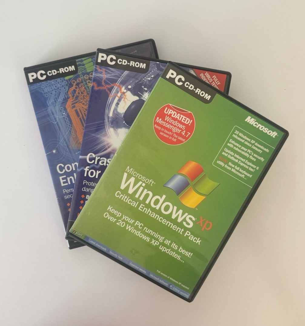 Windows XP Software Lot 3 PC CD-ROM Registry Crash Critical Packs