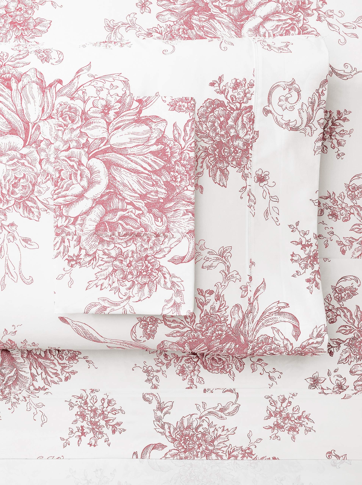 Melange Home M?lange Home Mauve Toile Queen Sheet Set