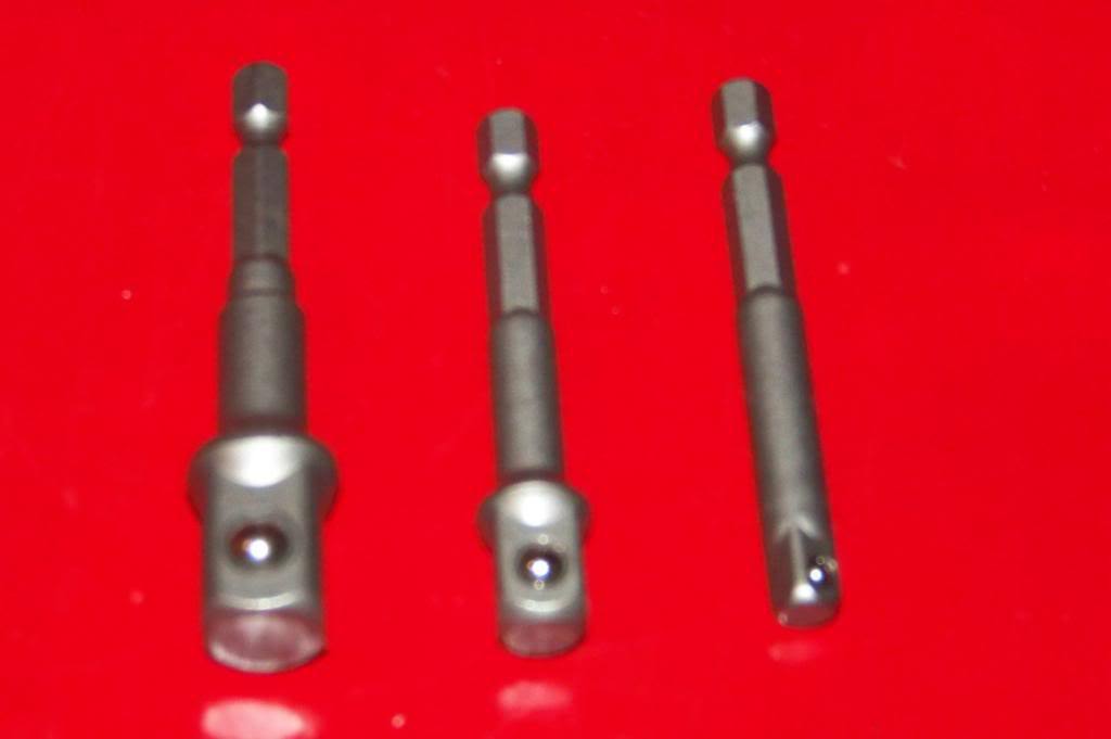 3 pcs Power Extension Bar Hex Shank Socket Adapter Drill Bit Set 1/4" 3/8" 1/2"