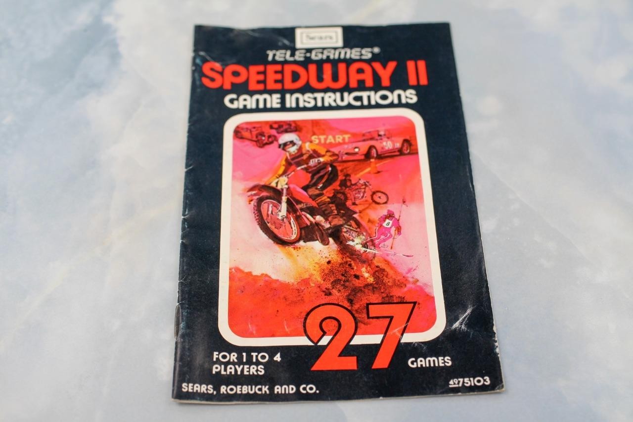 NO GAME- SPEEDWAY II ORIGINAL Instruction Book Manual ATARI 2600