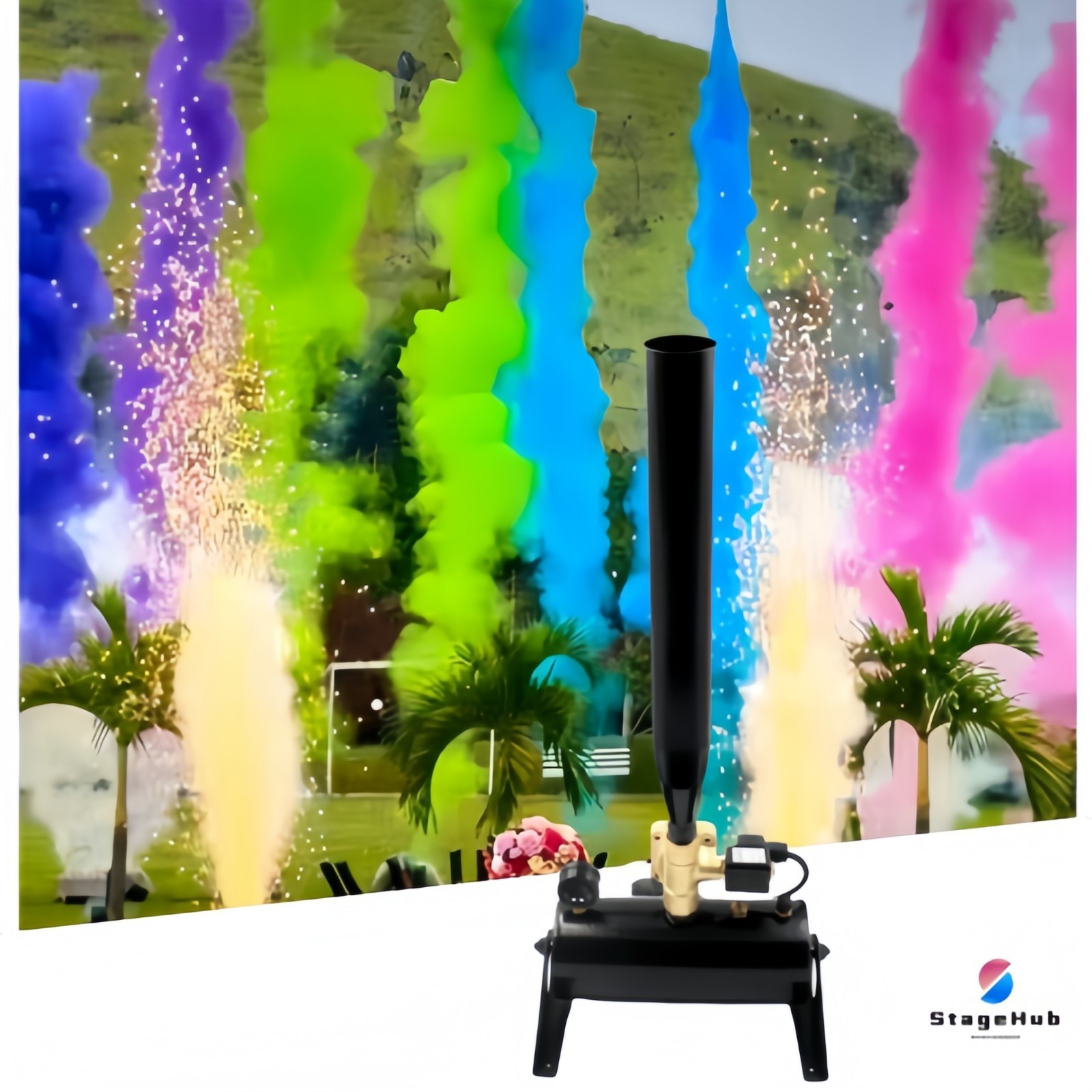 100w mini confetti luancher color smoke streamer confetti Spray cannon machine