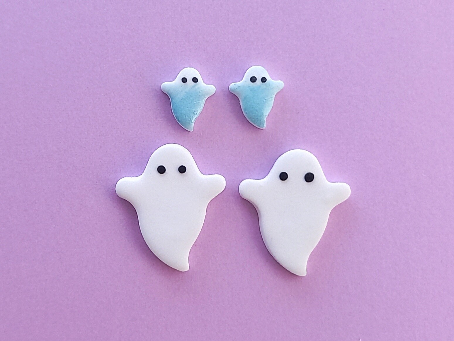 Halloween Ghost Polymer Clay Cutters | Pumpkin Hat Bat Skull | Maxi Set Mini