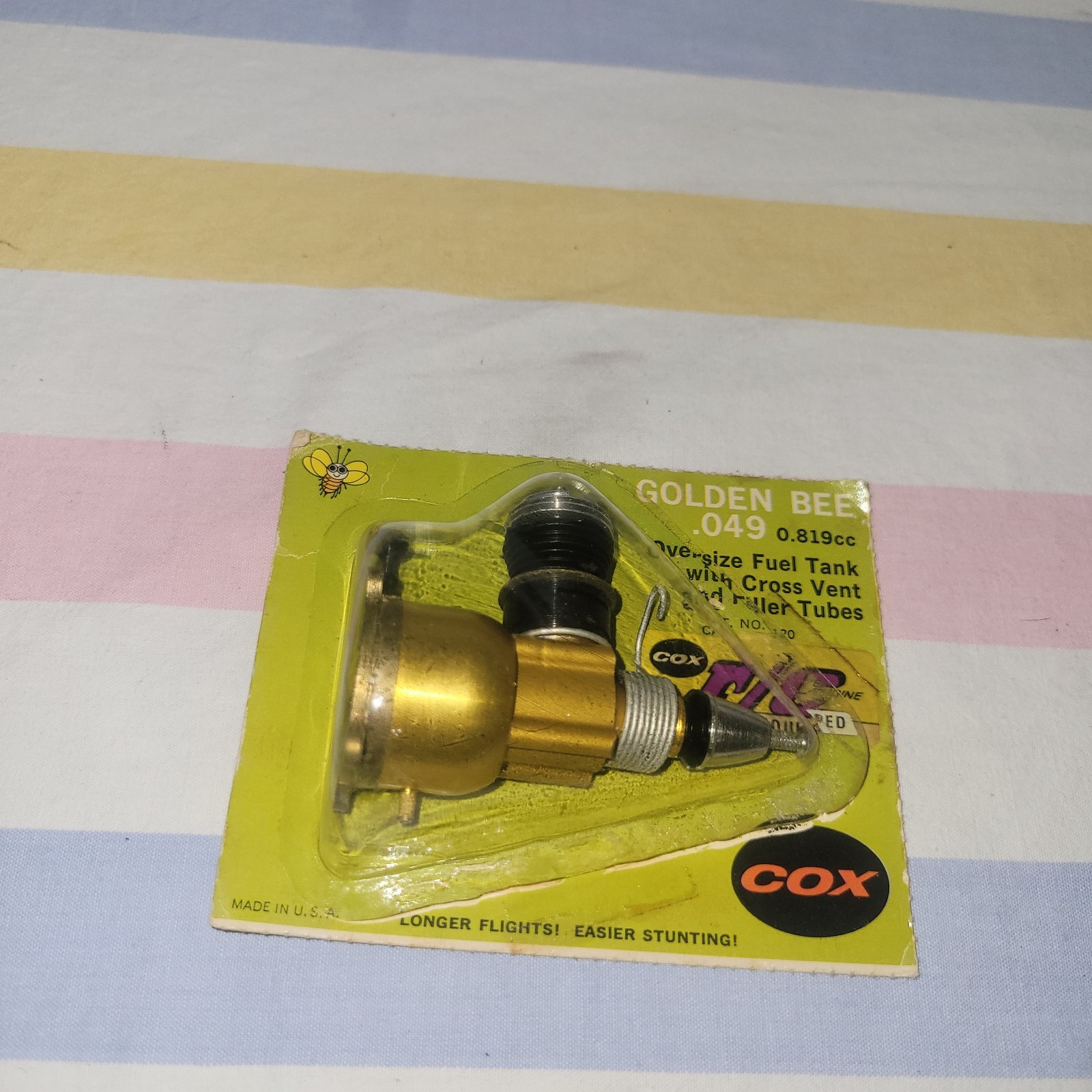 RC Model Plane Engine Cox Thimble-Drome Golden Bee .049 Blister B 1970s Sealed